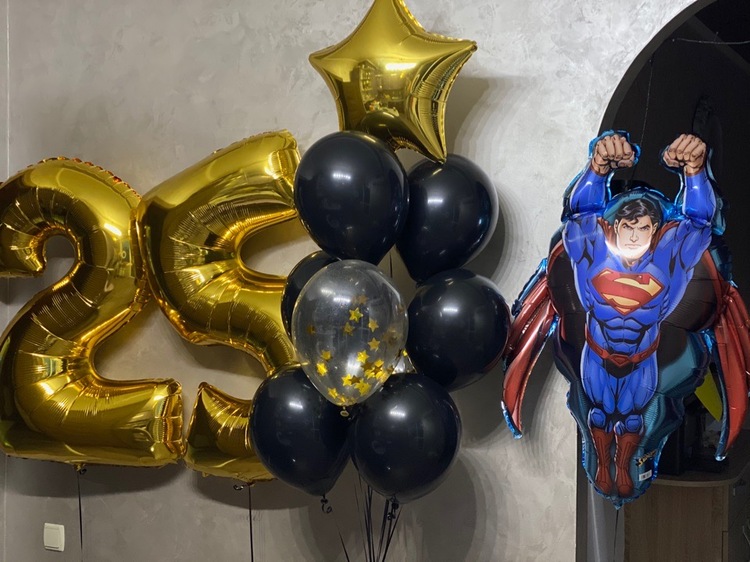 Шарики для парня на 25 лет Супермен в Севастополе