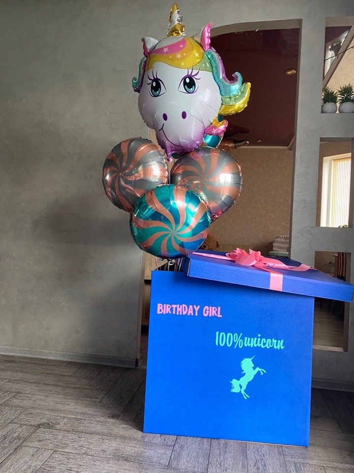 Коробка с шариками Единорог в Севастополе