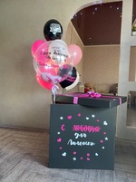 Коробка с шариками чёрная Лалошка для подруги в Севастополе